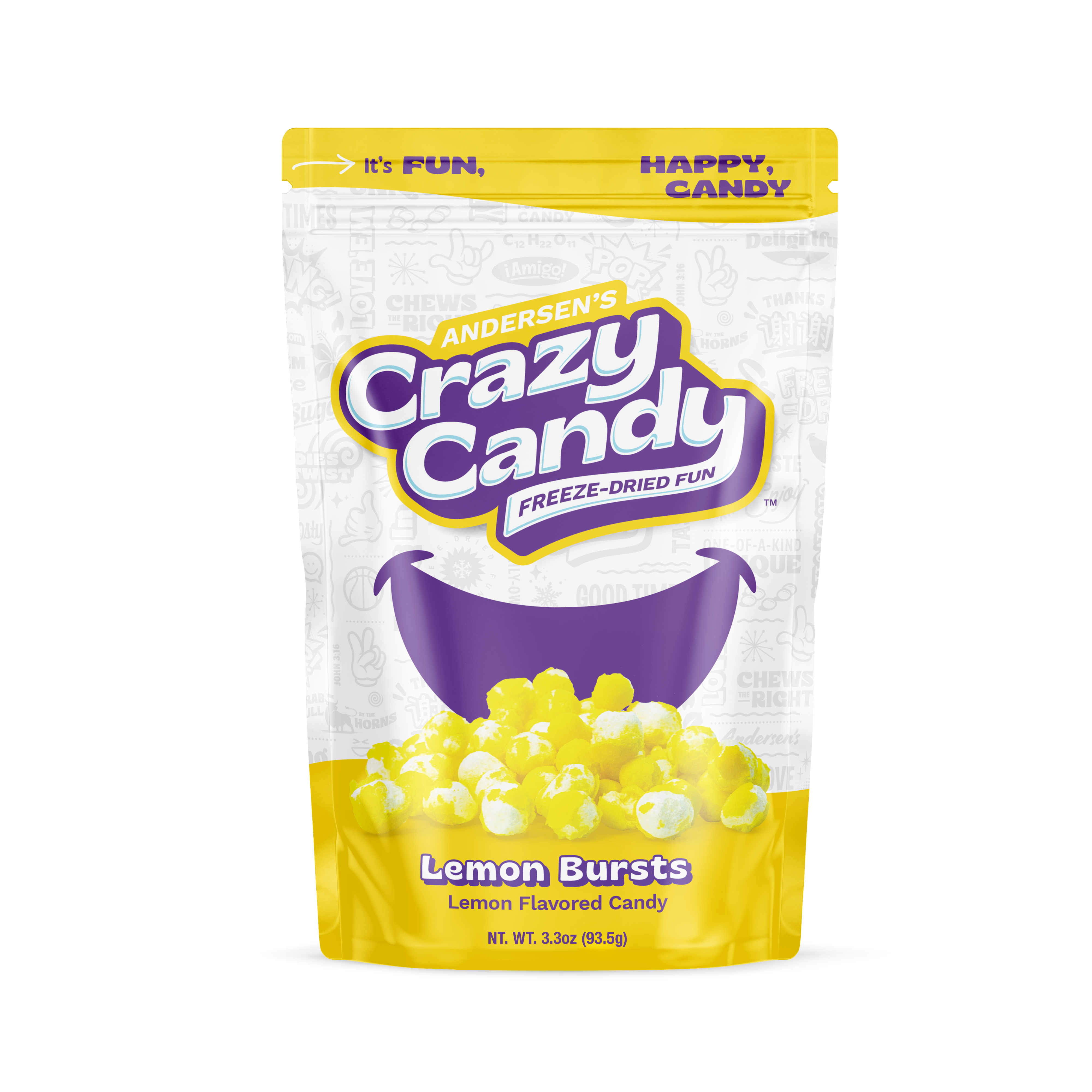Lemon Bursts; Freeze Dried Lemonheads | Andersen's Crazy Candy