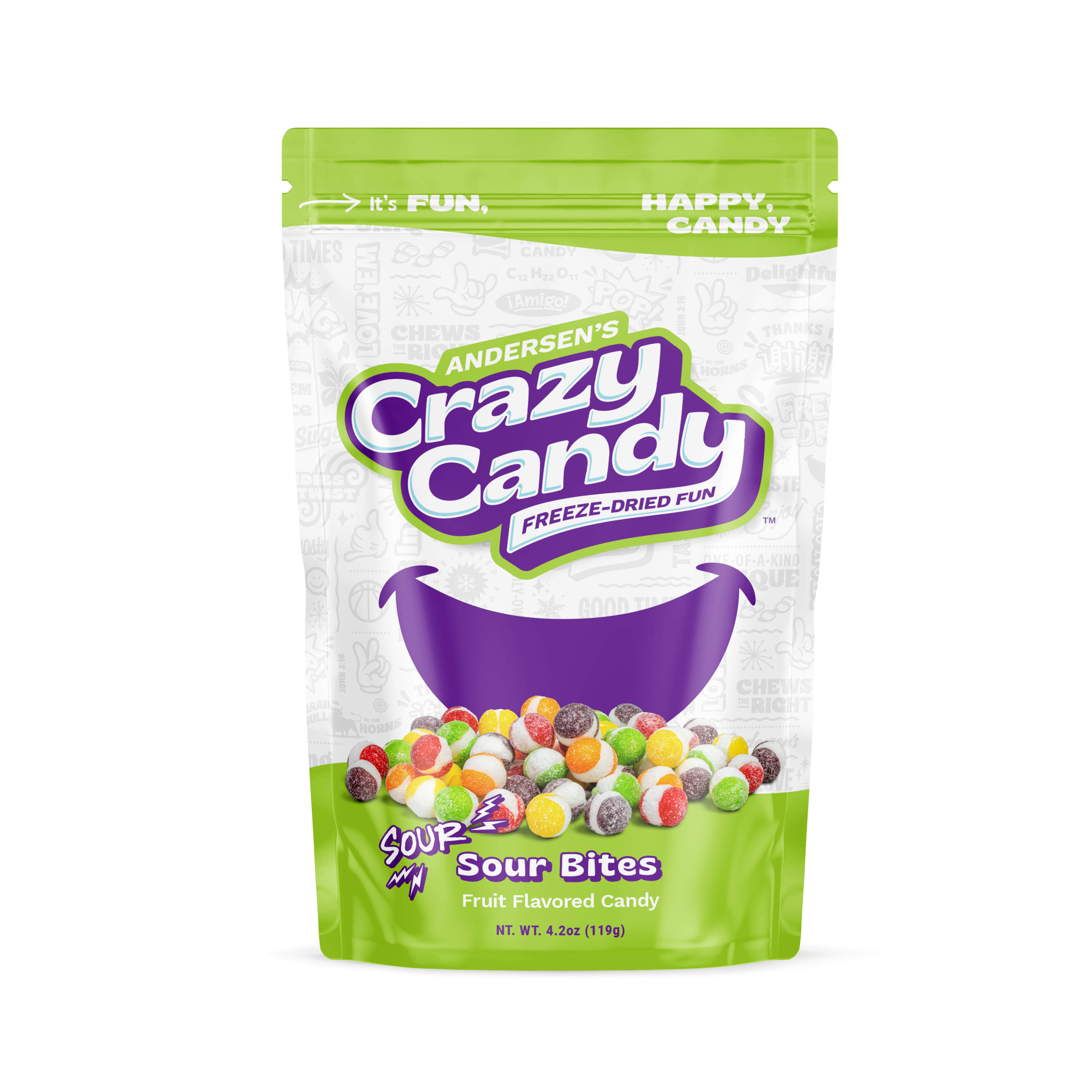 Freeze Dried Sour Skittles | Andersen's Crazy Candy