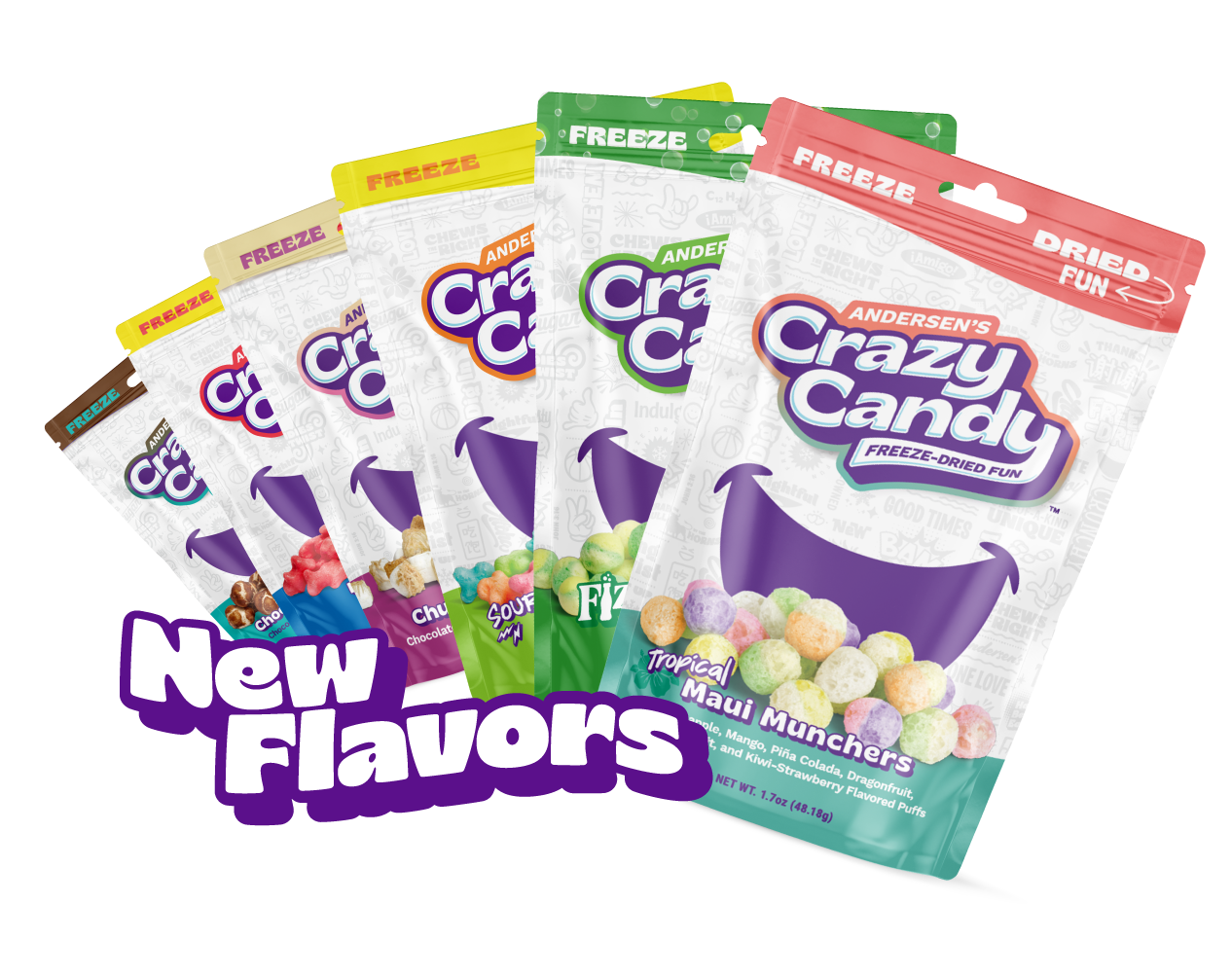 Andersen’s Crazy Candy Revolutionizes the Freeze-Dried Candy World with Six New Flavors