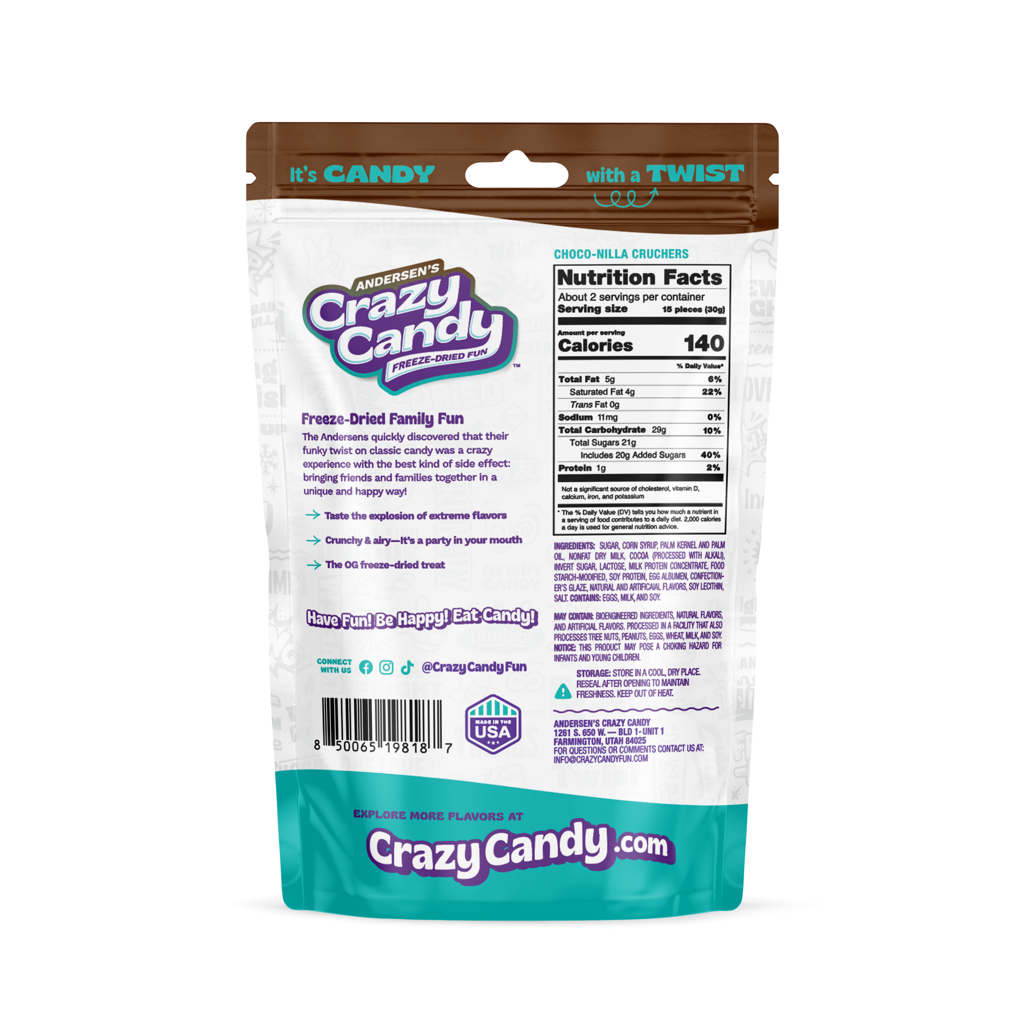 Freeze Dried Charleston Chew Rollers; Choco-Nilla Crunch | Crazy
