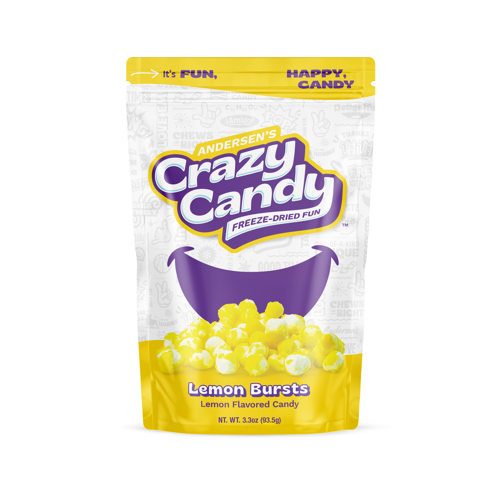 Lemon Bursts; Freeze Dried Lemonheads | Andersen's Crazy Candy