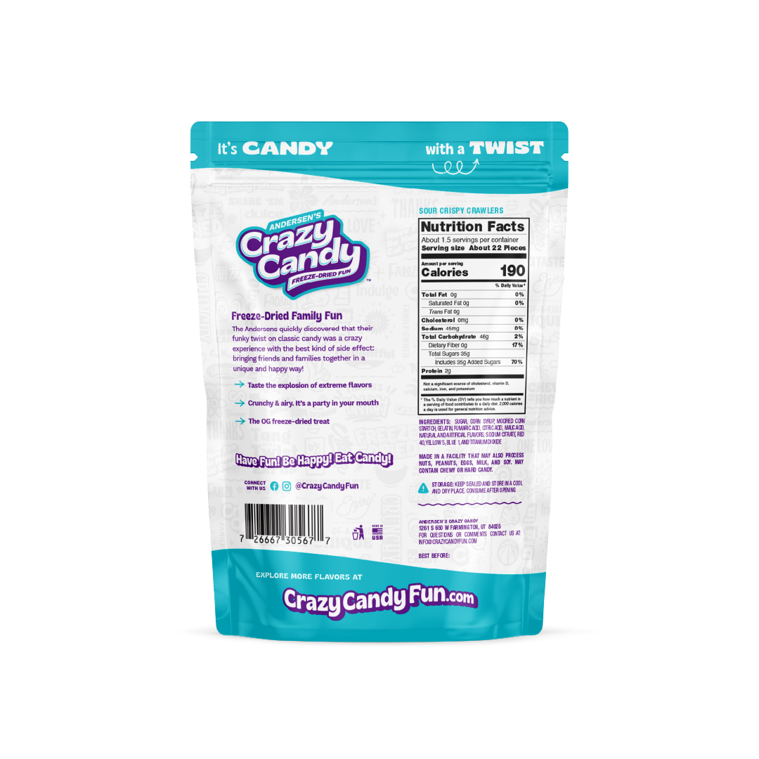 Freeze Dried Gummy Worms | Andersen's Crazy Candy