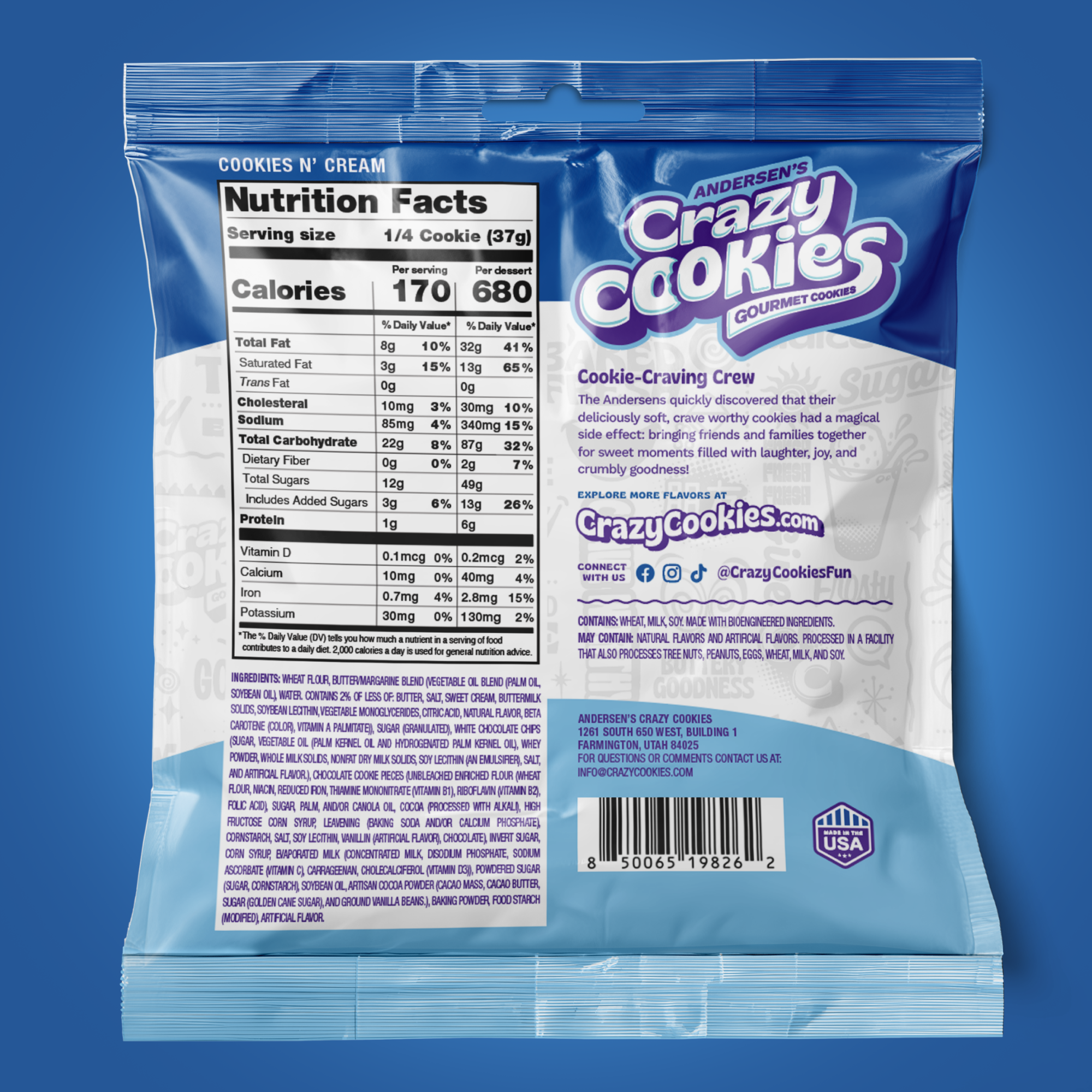 COMING SOON! Gourmet Cookies and Cream Cookie Crazy Cookies