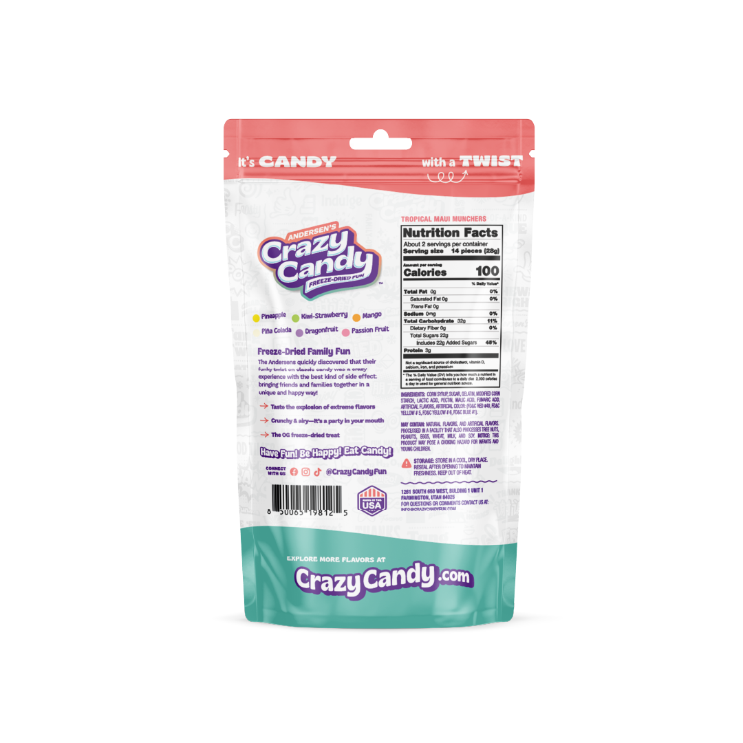 Tropical Paradise Meets Freeze Dried Gummy Bears; Maui Munchers